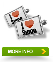 Sterling Silver Cufflinks I Love Sumo Neonblond Investigating
